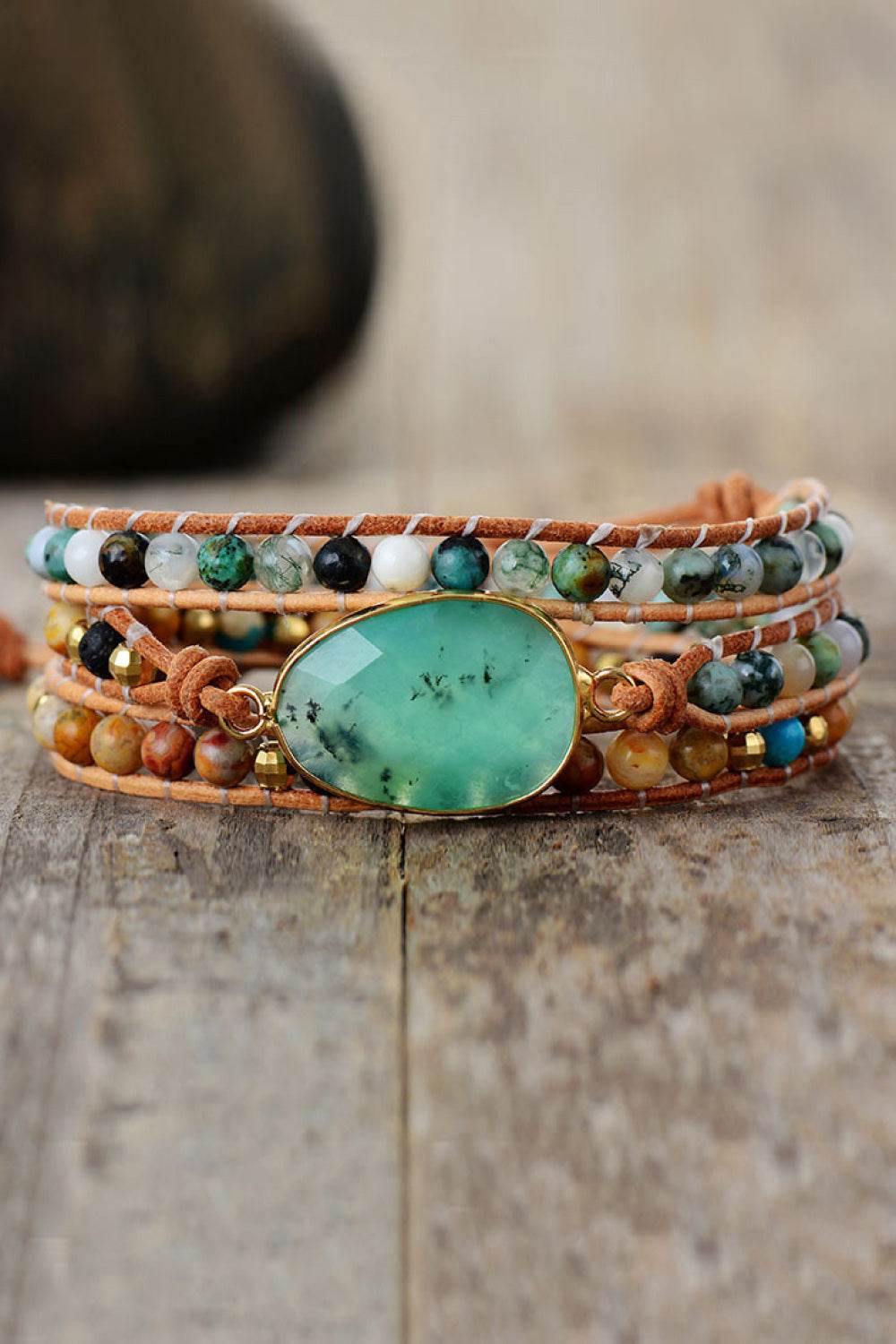 Natural Stone & Agate Layered Bracelet - ELY VESSA LLC