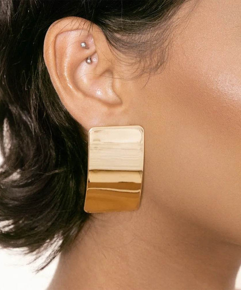 Stainless Steel Rectangle Earring - ELY VESSA LLC