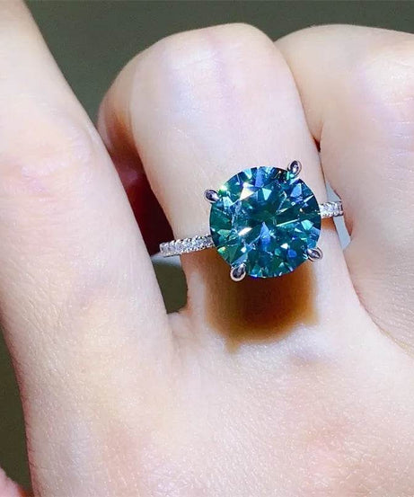 5 Carat Moissanite Zircon 925 Sterling Silver Ring - ELY VESSA LLC