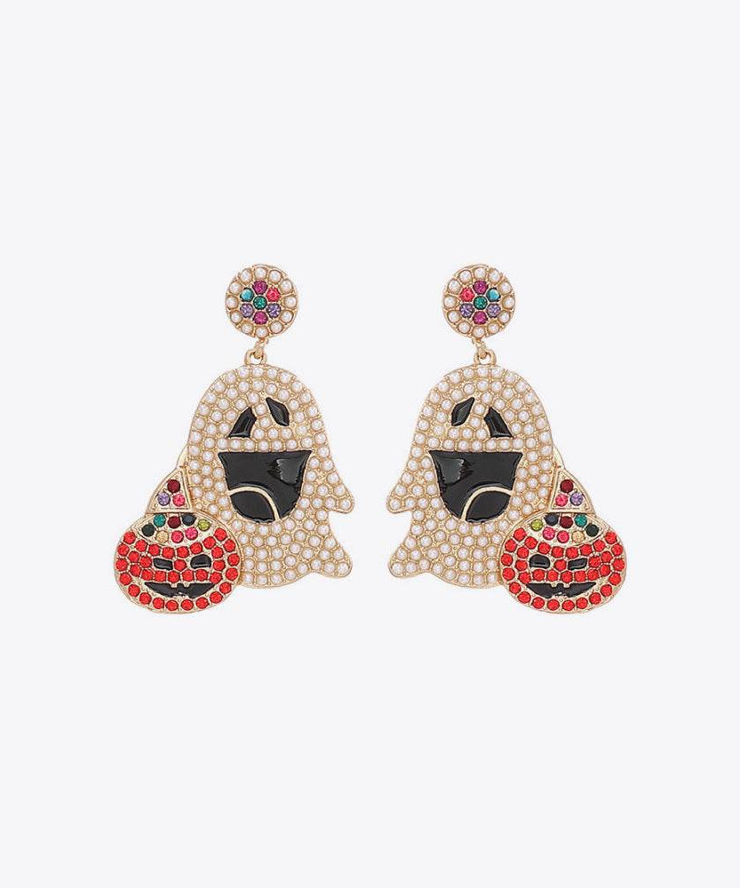 Ghost Rhinestone Alloy Earrings - ELY VESSA LLC