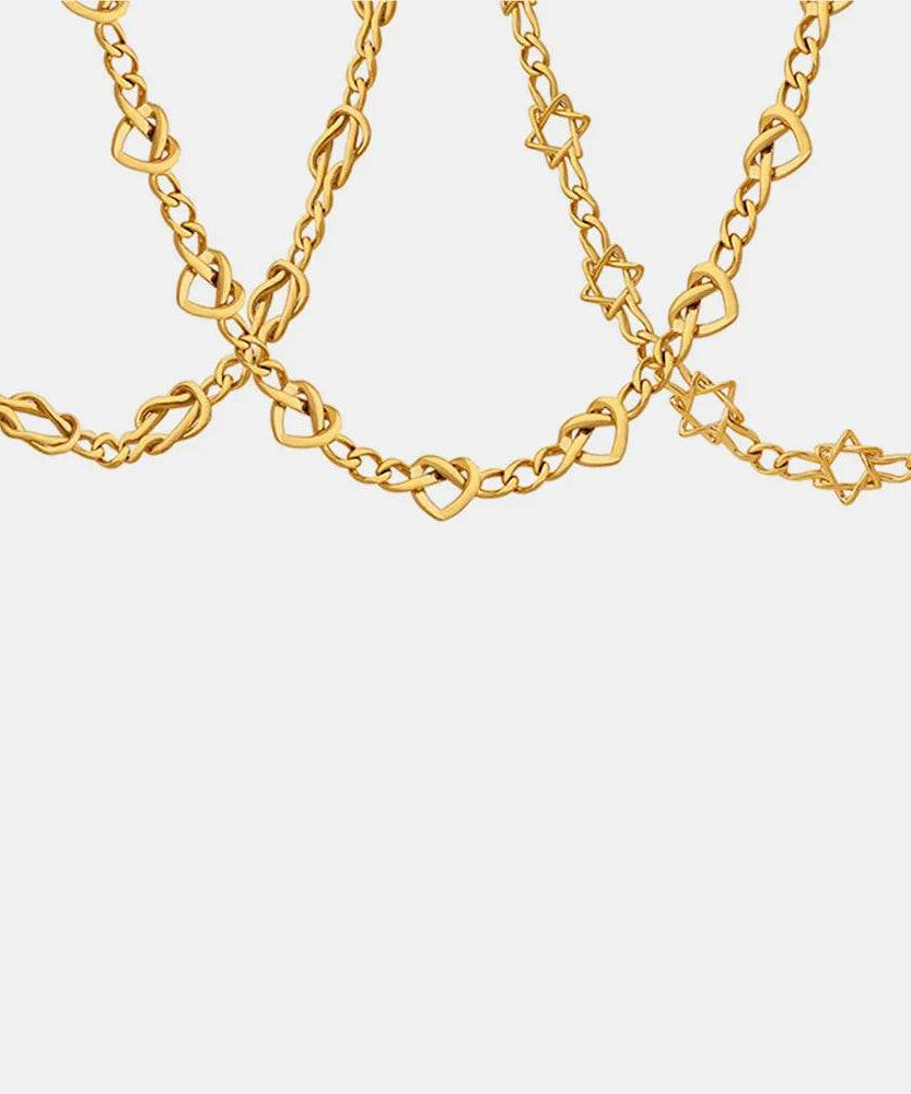 Brass Titanium Steel Necklace - ELY VESSA LLC