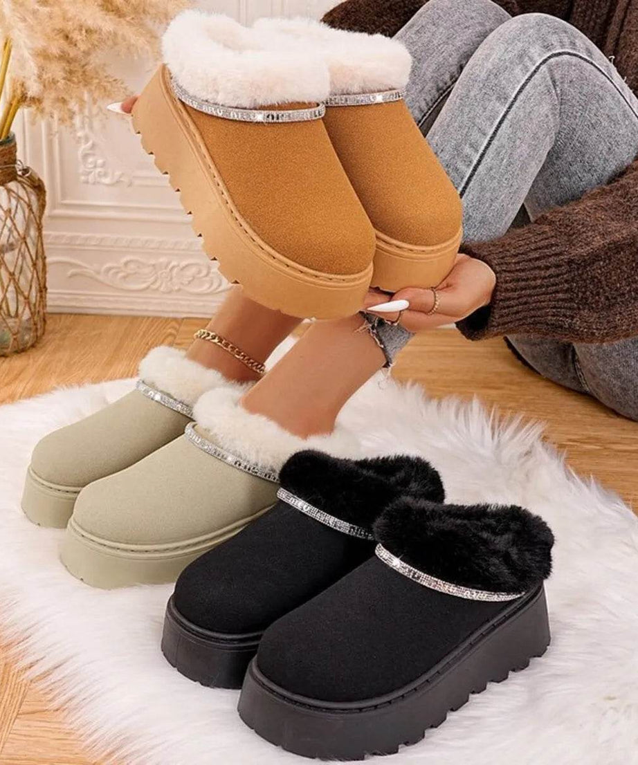 Round Toe Platform Boots - ELY VESSA LLC