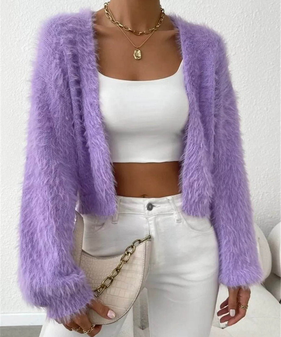 Open Front Long Sleeve Cardigan - ELY VESSA LLC
