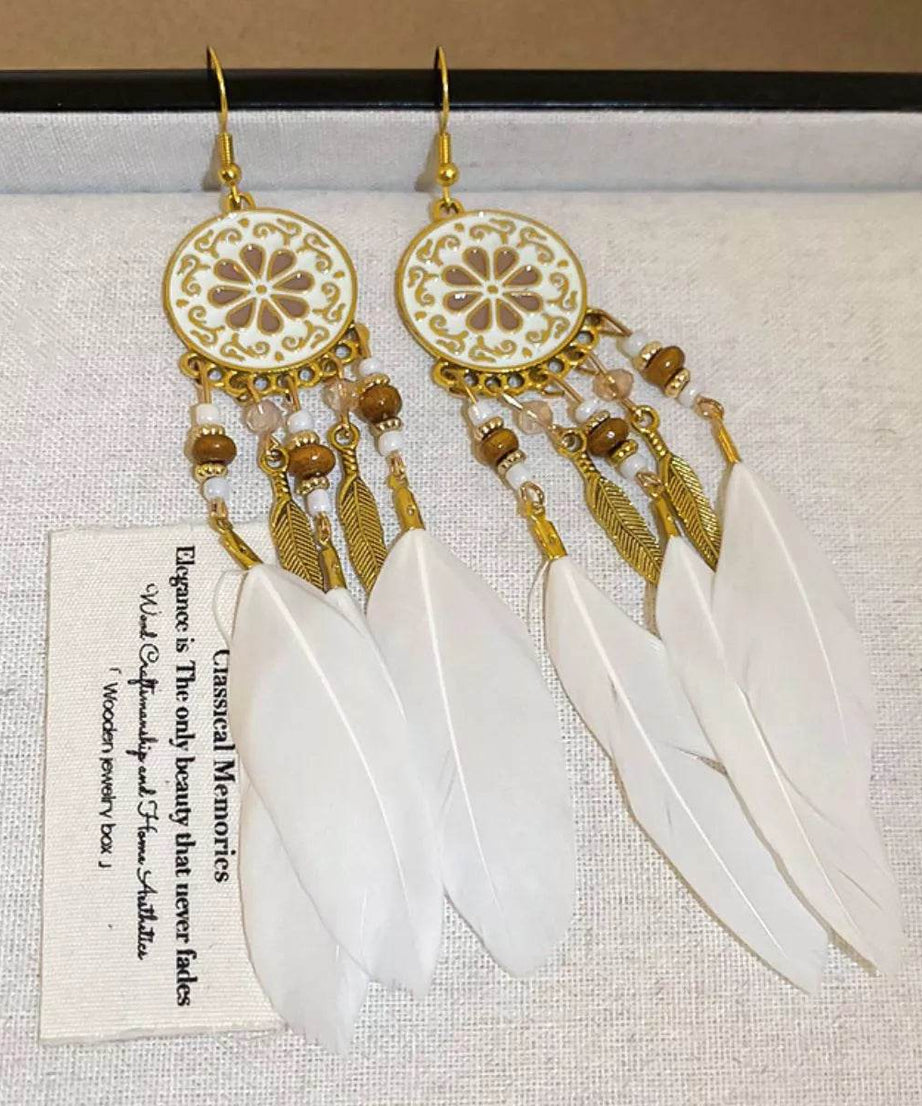 18K Gold-Plated Stainless Steel Dangle Earrings - ELY VESSA LLC