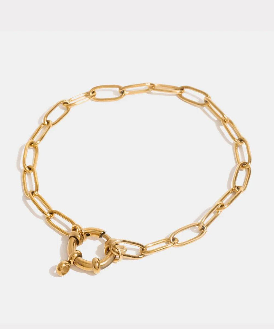 18K Gold-Plated Stainless Steel Chain Bracelet - ELY VESSA LLC