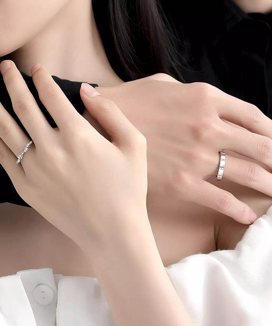 925 Sterling Silver Zircon Minimalist Ring - ELY VESSA LLC
