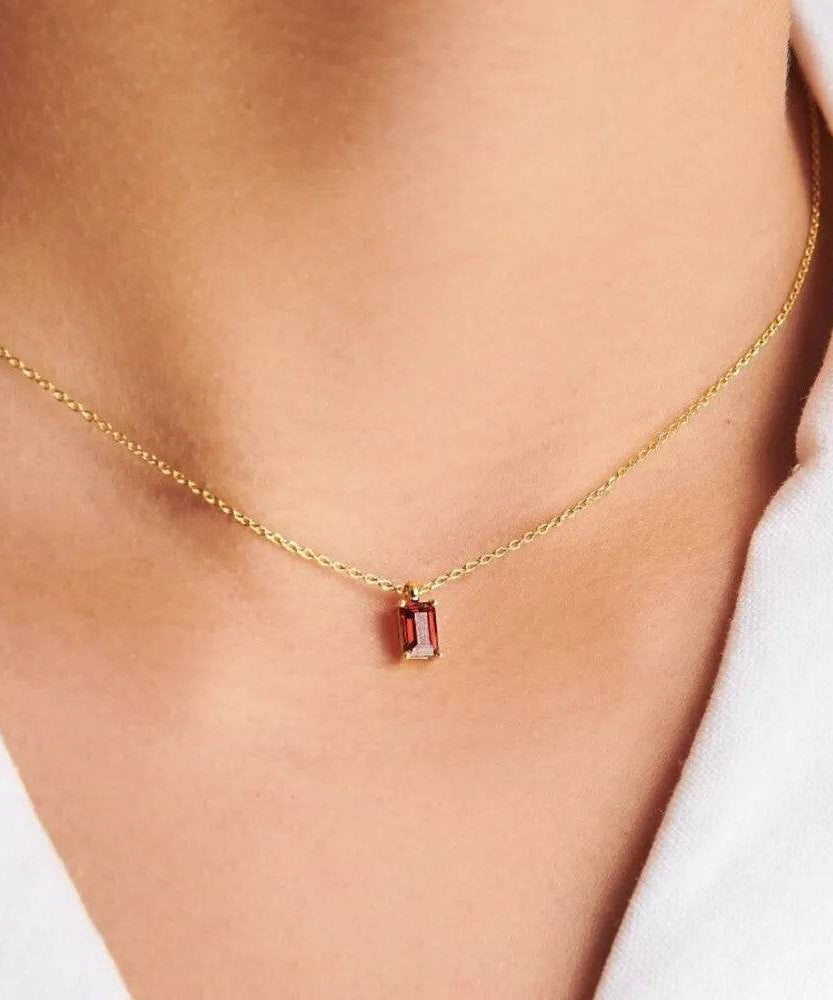 Titanium Steel Inlaid Zircon Pendant Necklace - ELY VESSA LLC