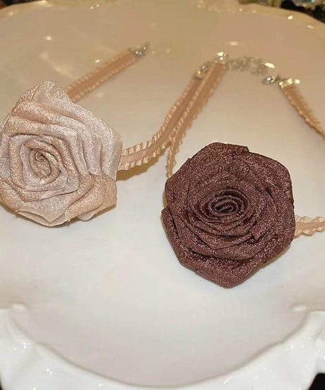 3D Rose Alloy Buckle Necklace - ELY VESSA LLC