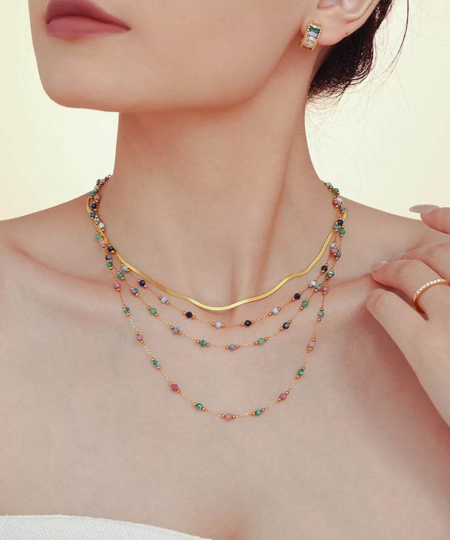 18K Gold-Plated Titanium Steel Necklace - ELY VESSA LLC