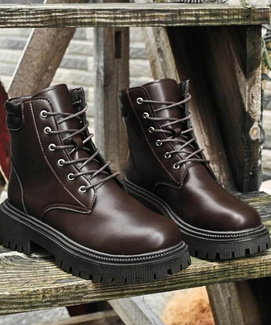 Lace Up Platform Boots - ELY VESSA LLC