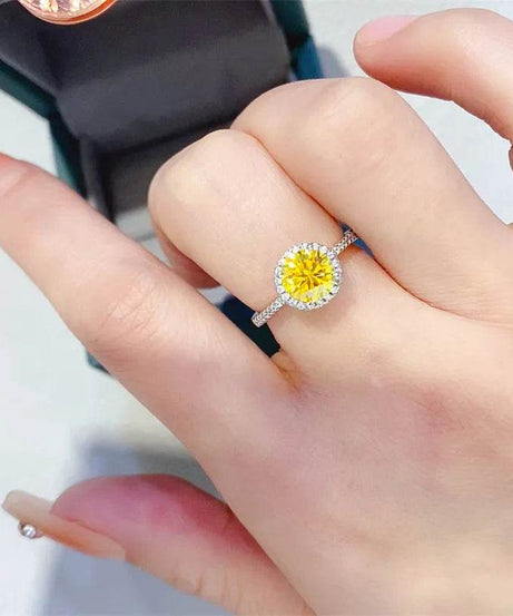 1 Carat Moissanite 925 Sterling Silver Ring - ELY VESSA LLC