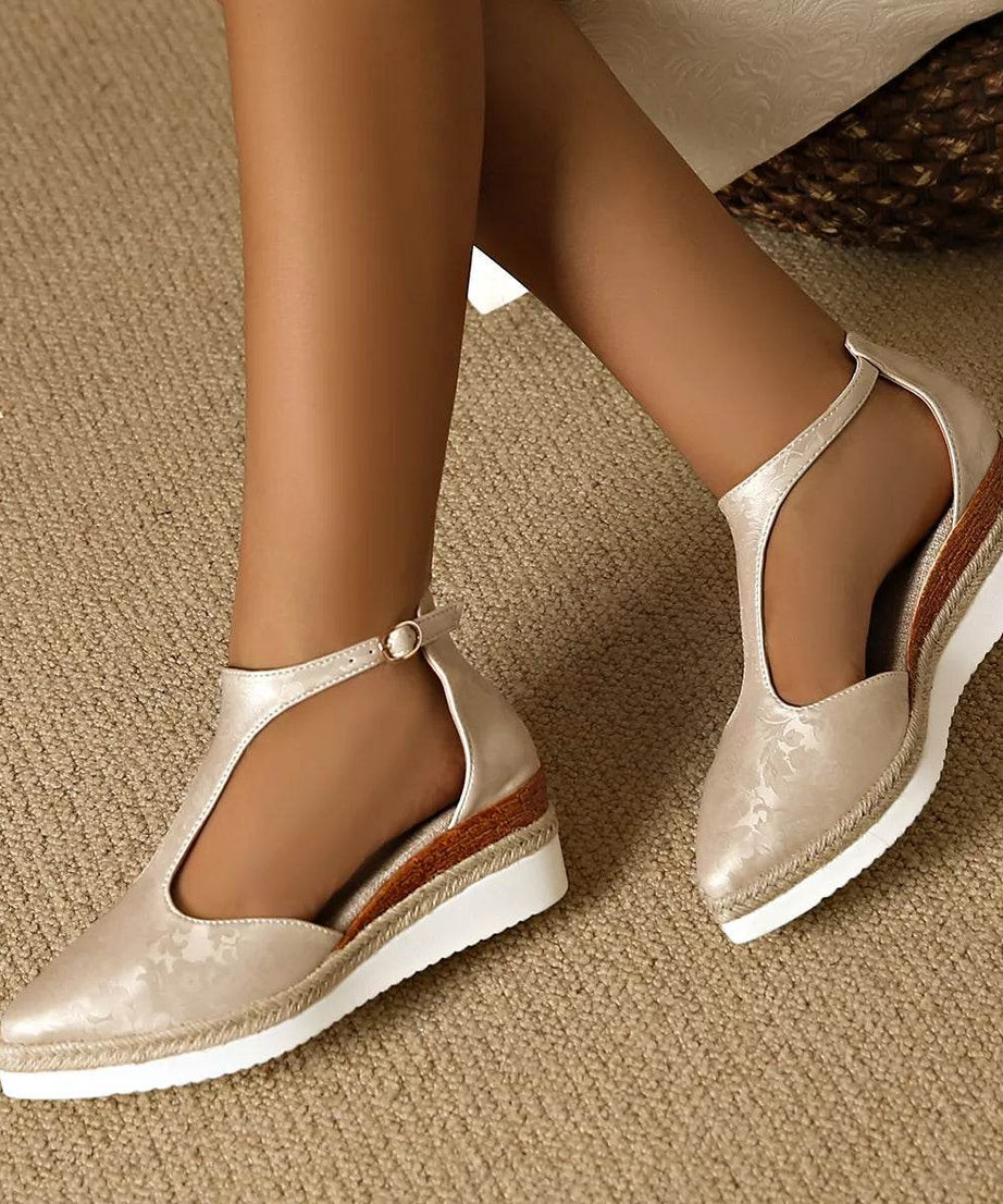 Point Toe Wedge Sandals - ELY VESSA LLC