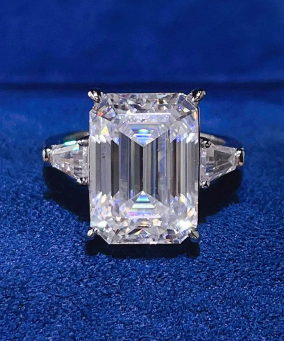 10 Carat Moissanite 925 Sterling Silver Ring - ELY VESSA LLC