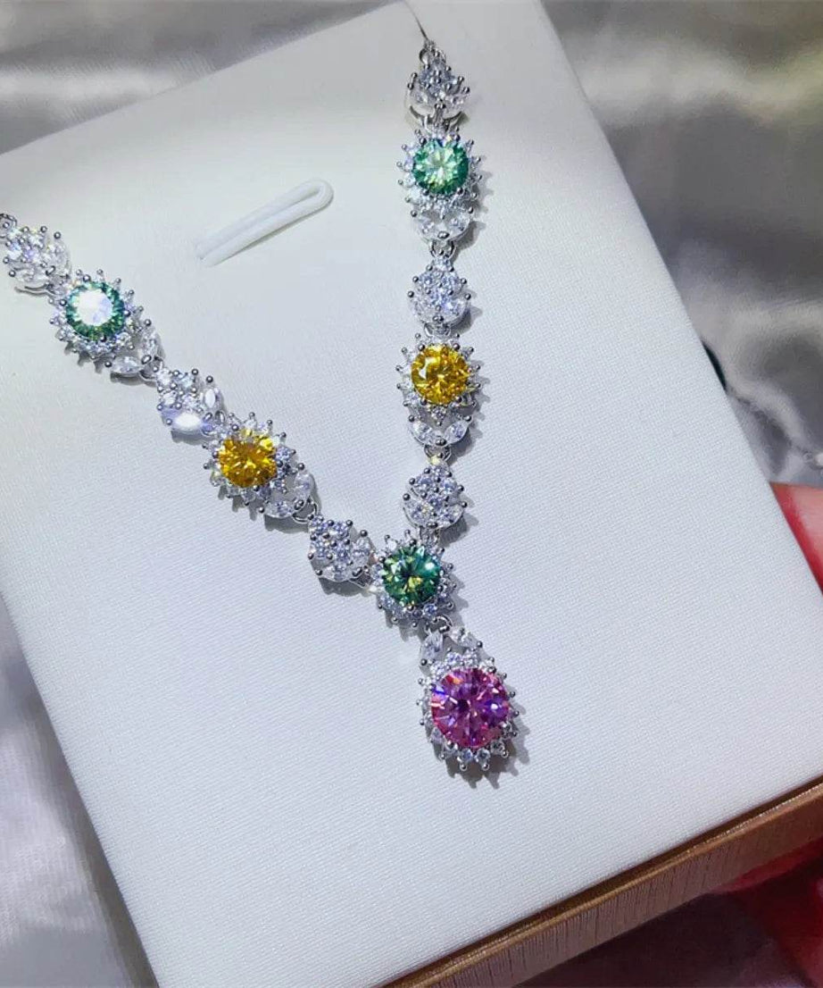 3.5 Carat Moissanite 925 Sterling Silver Necklace - ELY VESSA LLC