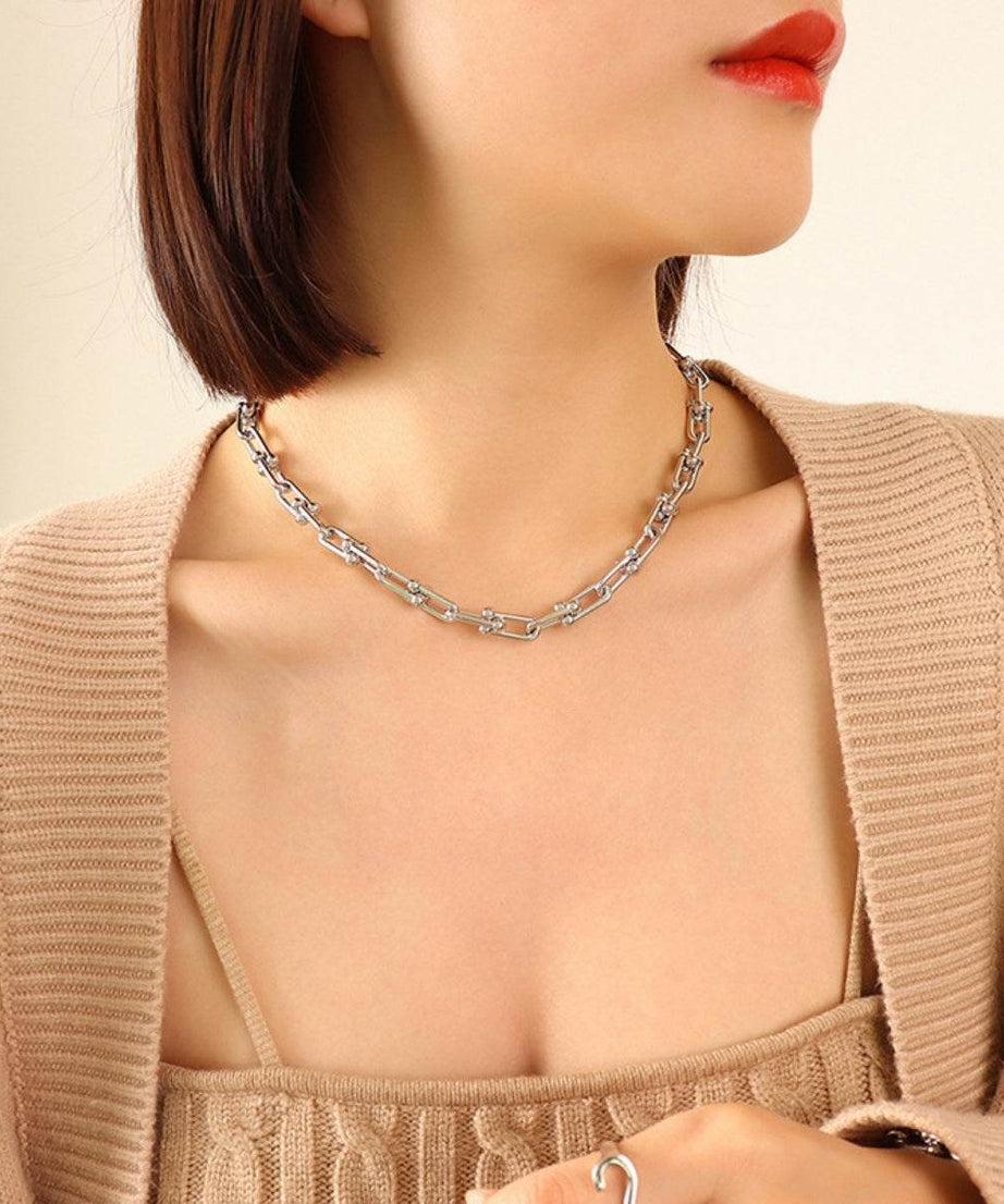 Chunky Chain Titanium Steel Necklace - ELY VESSA LLC