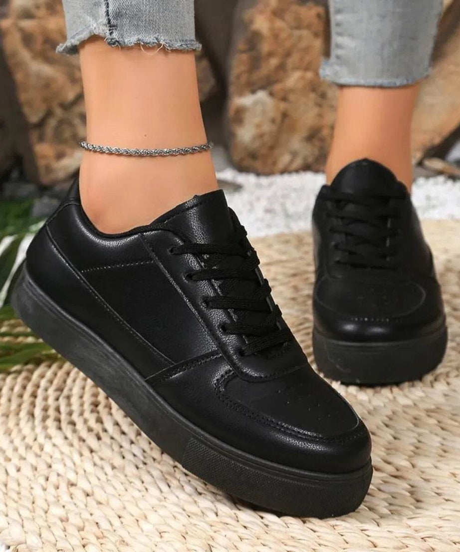 Lace Up Platform Sneakers - ELY VESSA LLC
